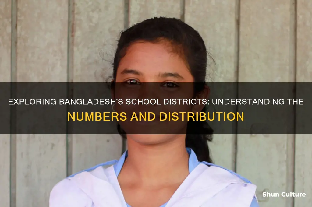 how many schools are in a district in bangladesh