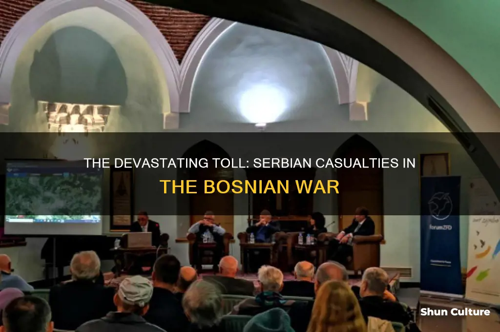 how many serbs died in bosnian war