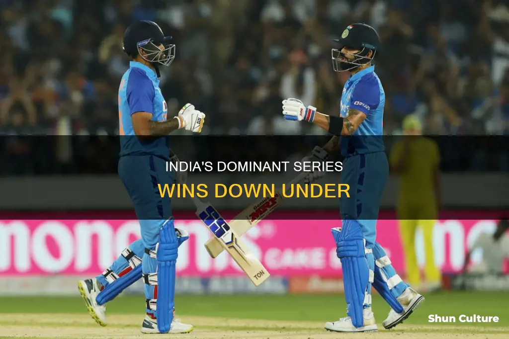 how many series has india won in australia