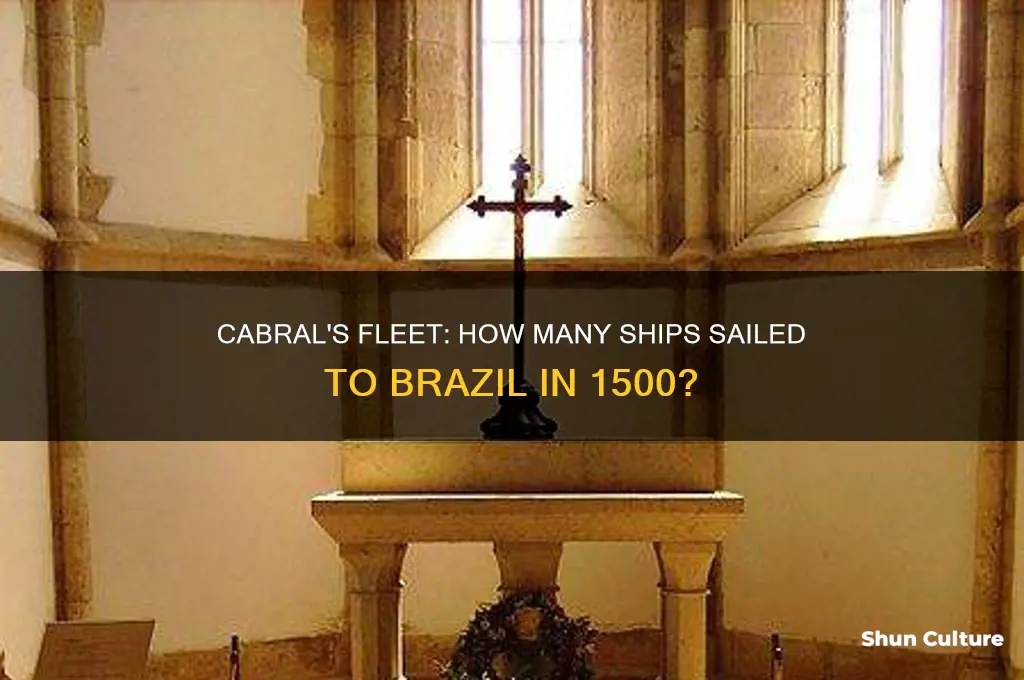 how many ships did cabral take with him to brazil