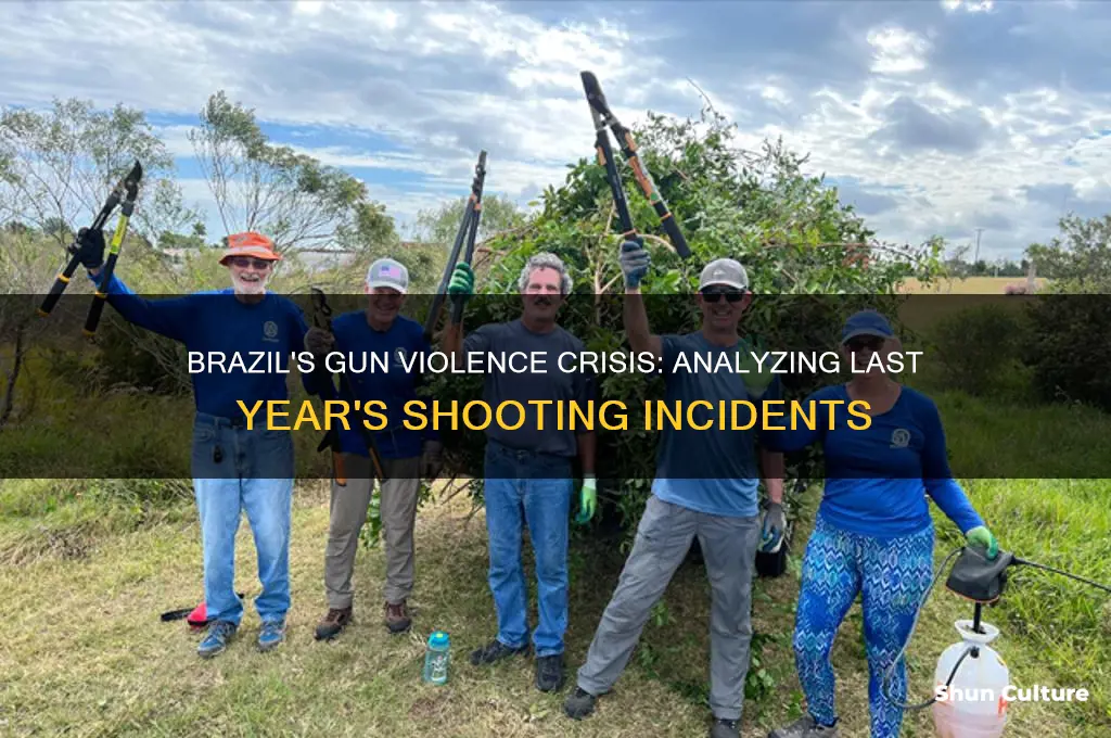how many shootings happened in brazil last year