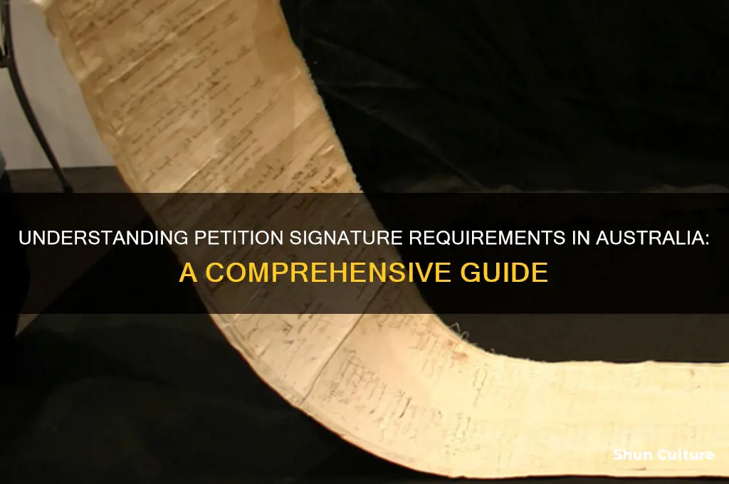 how many signatures are needed for a petition australia