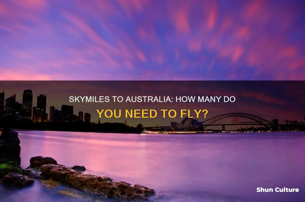 how many skymiles do you need to fly to australia