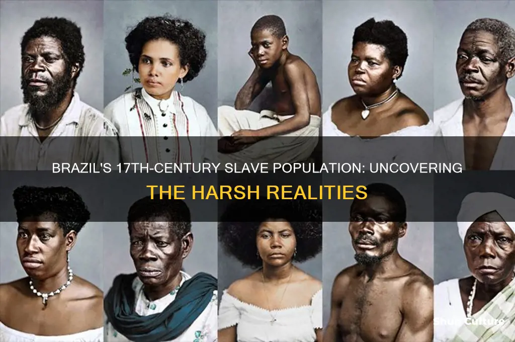 how many slaves were in brazil in the 17th century