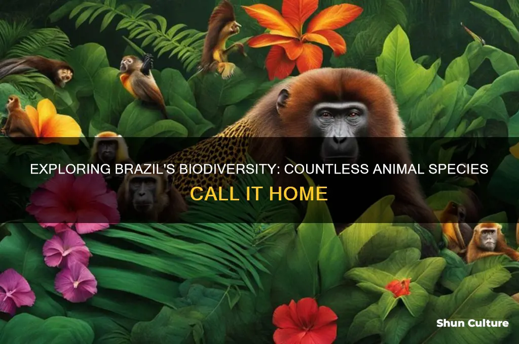 how many species of animlas live in brazil