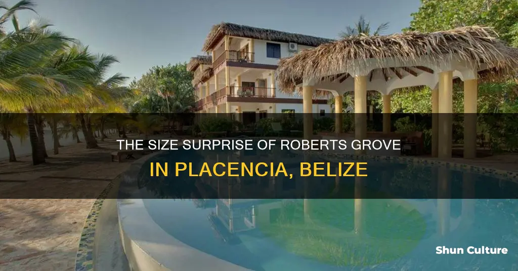 how many square feet is roberts grove in placencia belize