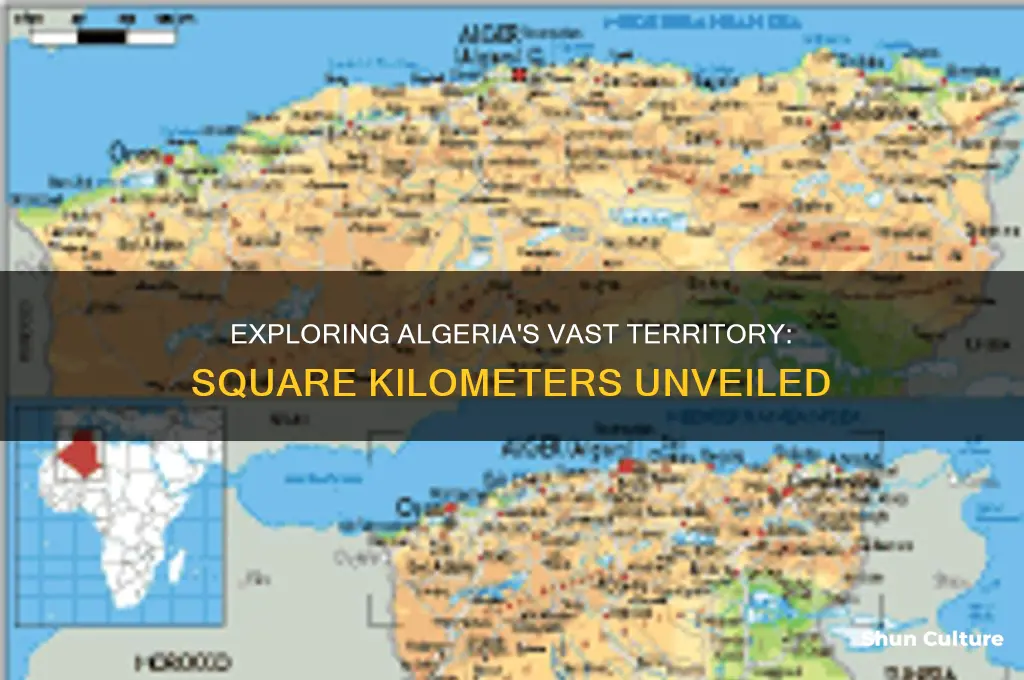 how many square kilometers of algeria