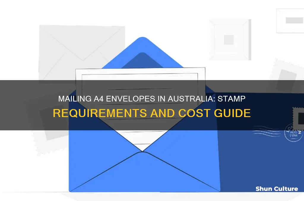 how many stamps does an a4 envelope need australia