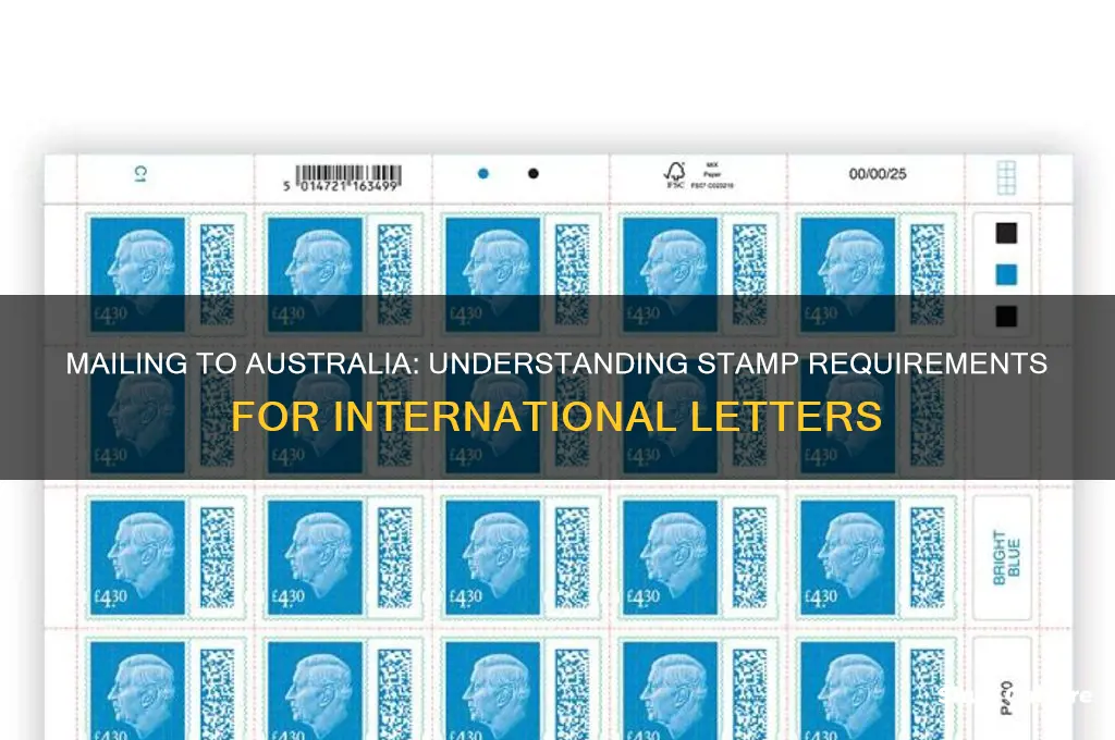 how many stamps needed for a letter to australia