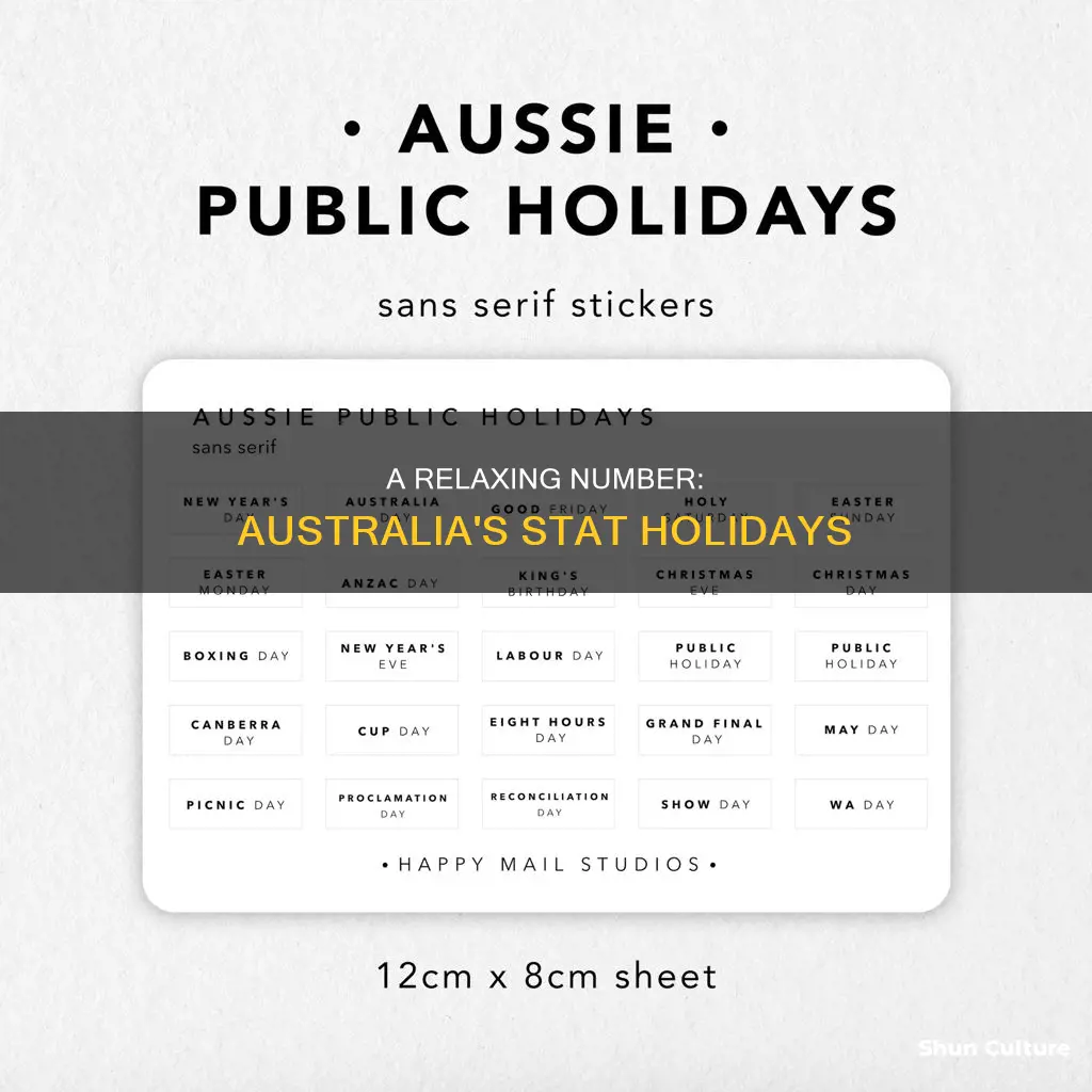 how many stat holidays in australia