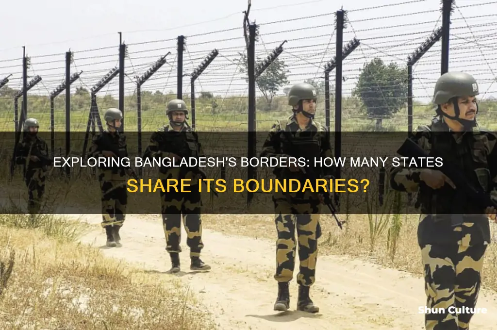 how many states border with bangladesh