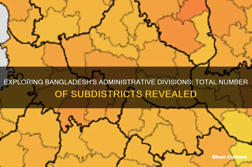 how many subdistricts in bangladesh