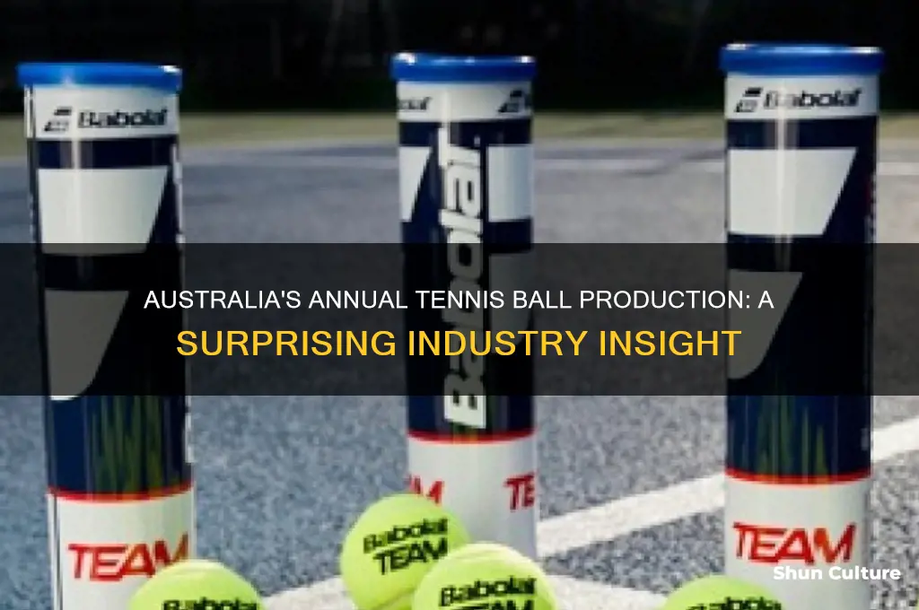 how many tennis balls australia produce per year