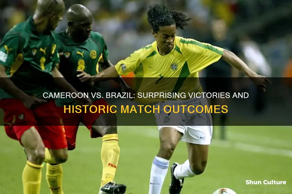 how many time cameroon beat brazil