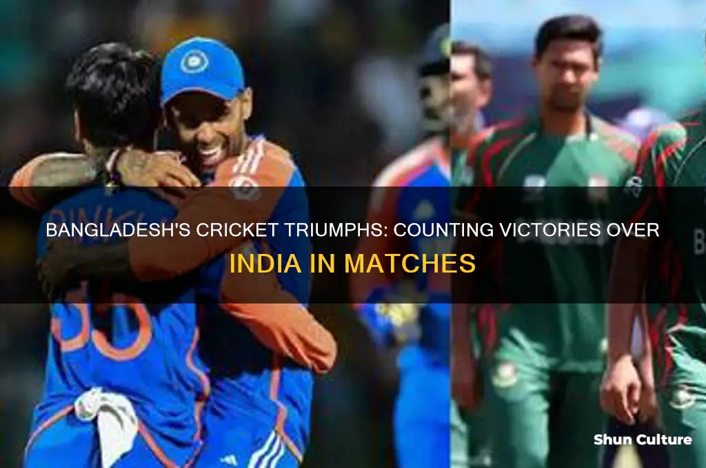 how many times bangladesh beat india in cricket