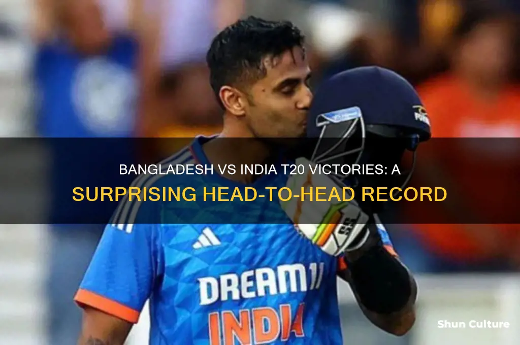 how many times bangladesh beat india in t20