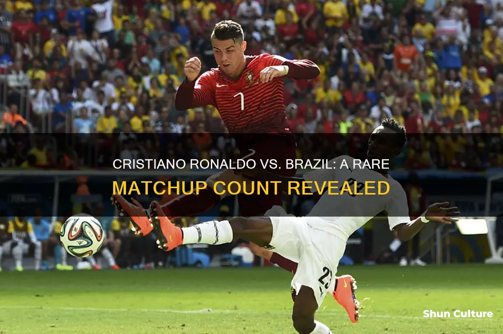 how many times cristiano ronaldo played against brazil