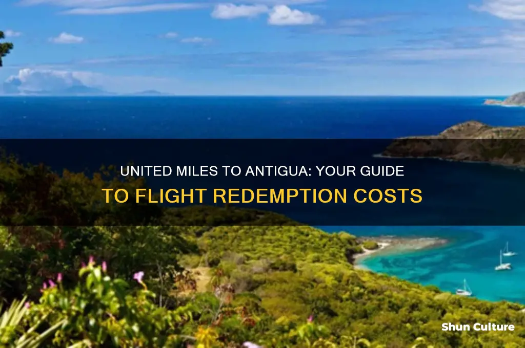 how many united miles needed to fly to antigua