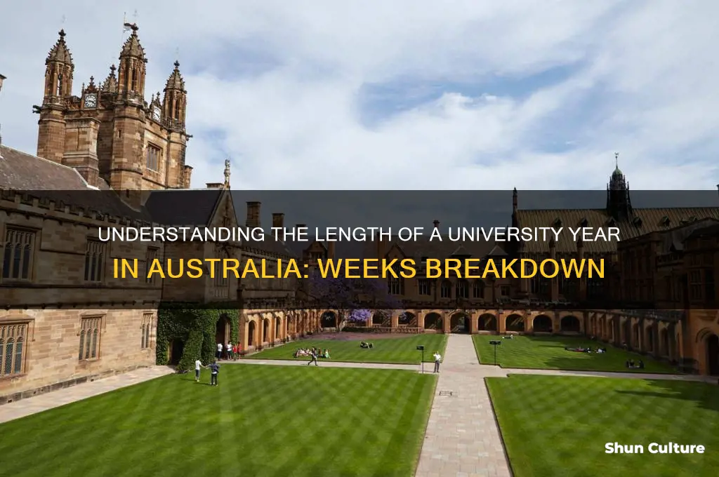 how many weeks in a uni year australia