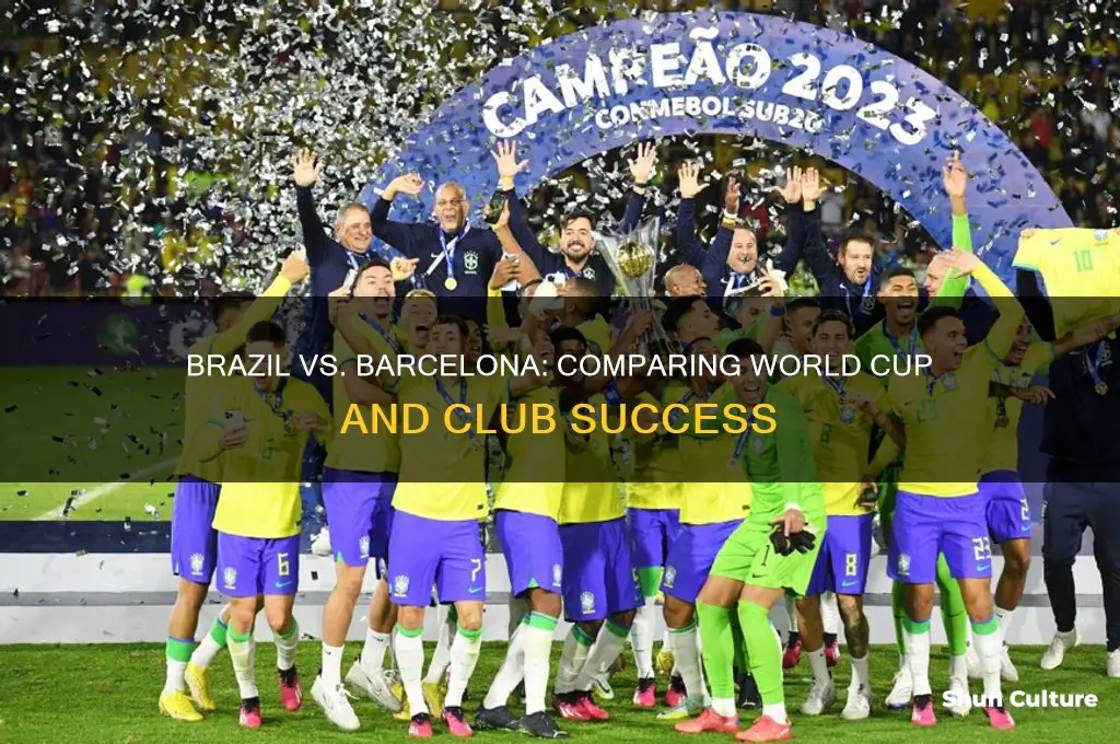 how many world cups does brazil have compared to barcelona