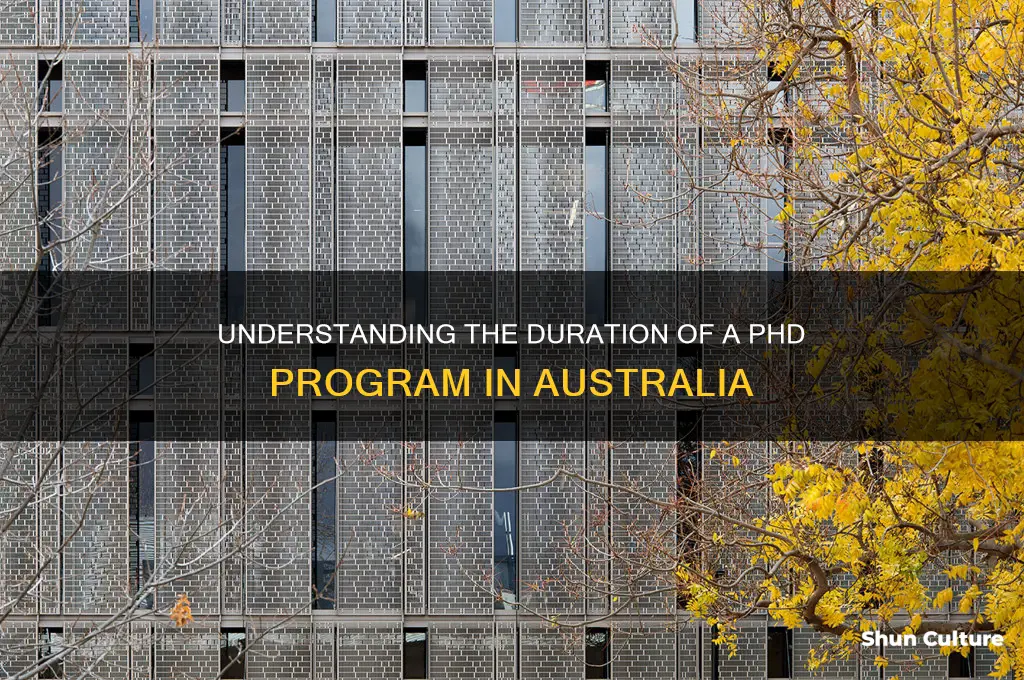 how many years does a phd take in australia
