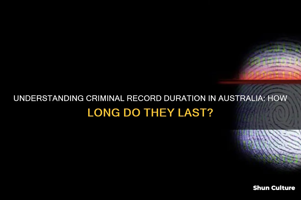 how many years does criminal records last in australia