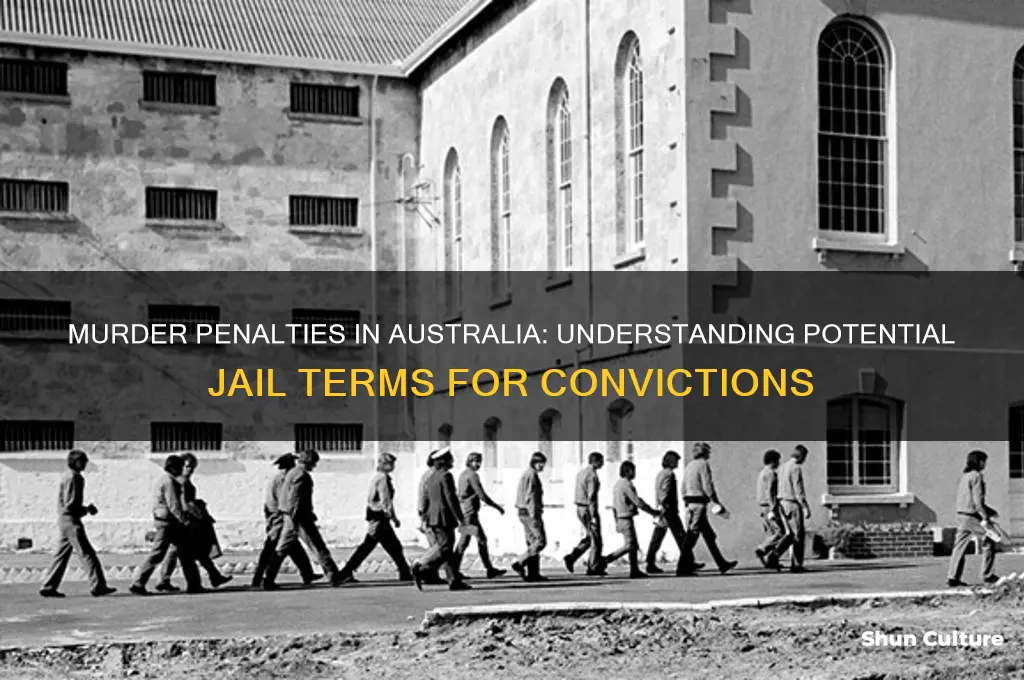 how many years in jail for murdering in australia
