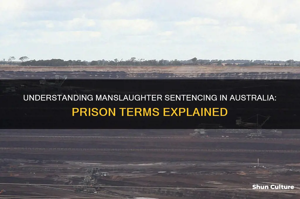 how many years in prison for manslaughter australia