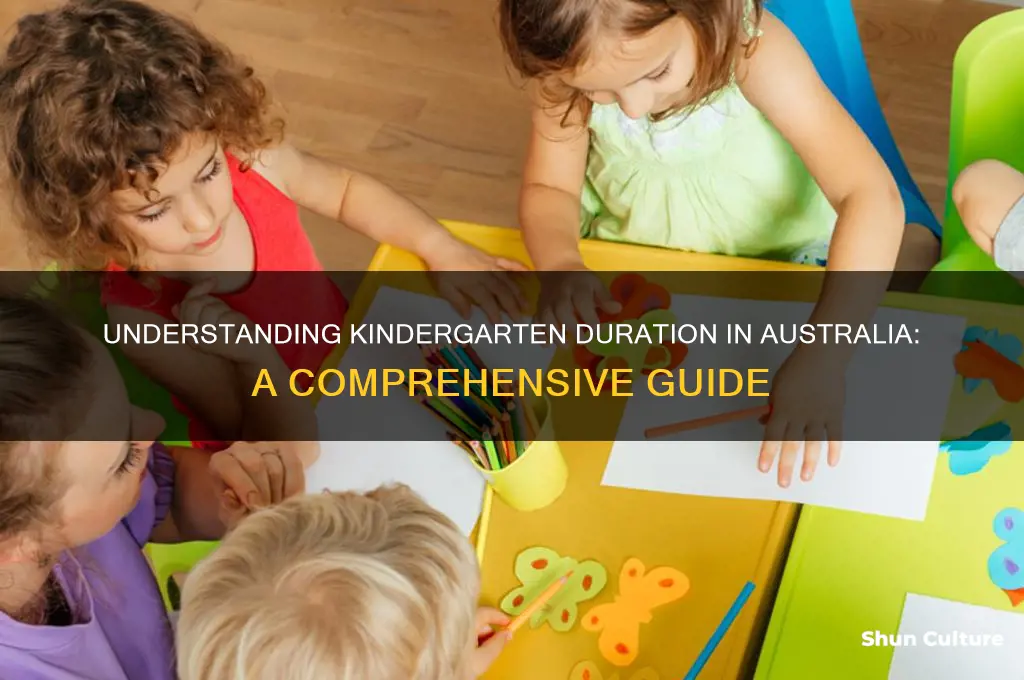 how many years is kindergarten in australia
