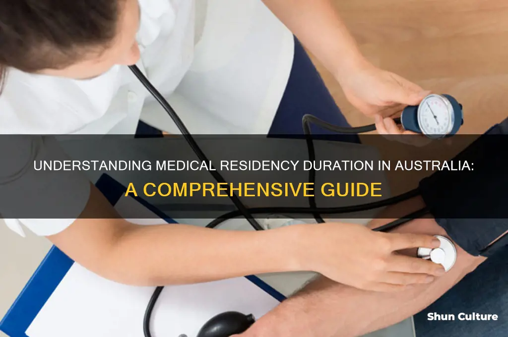 how many years is medical residency in australia