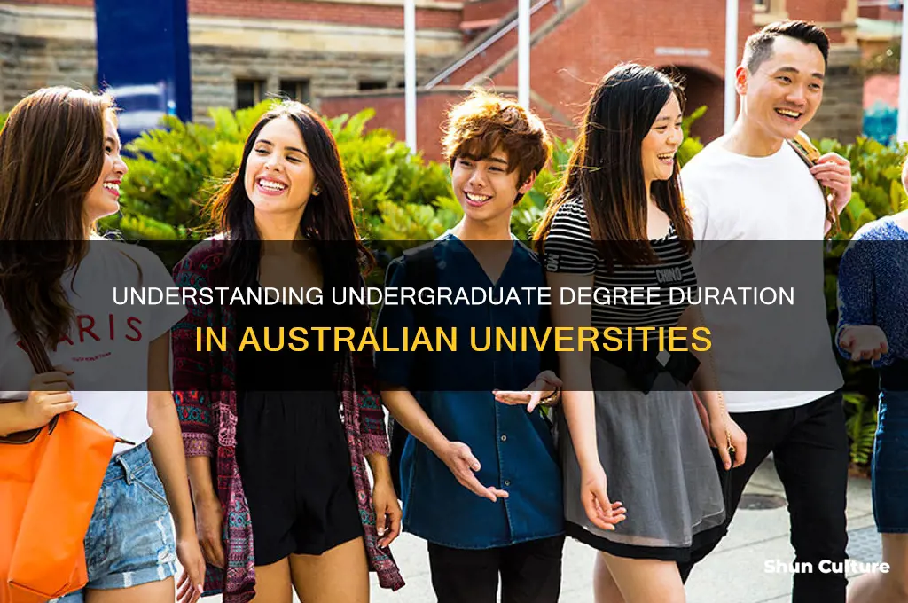 how many years is undergraduate in australia