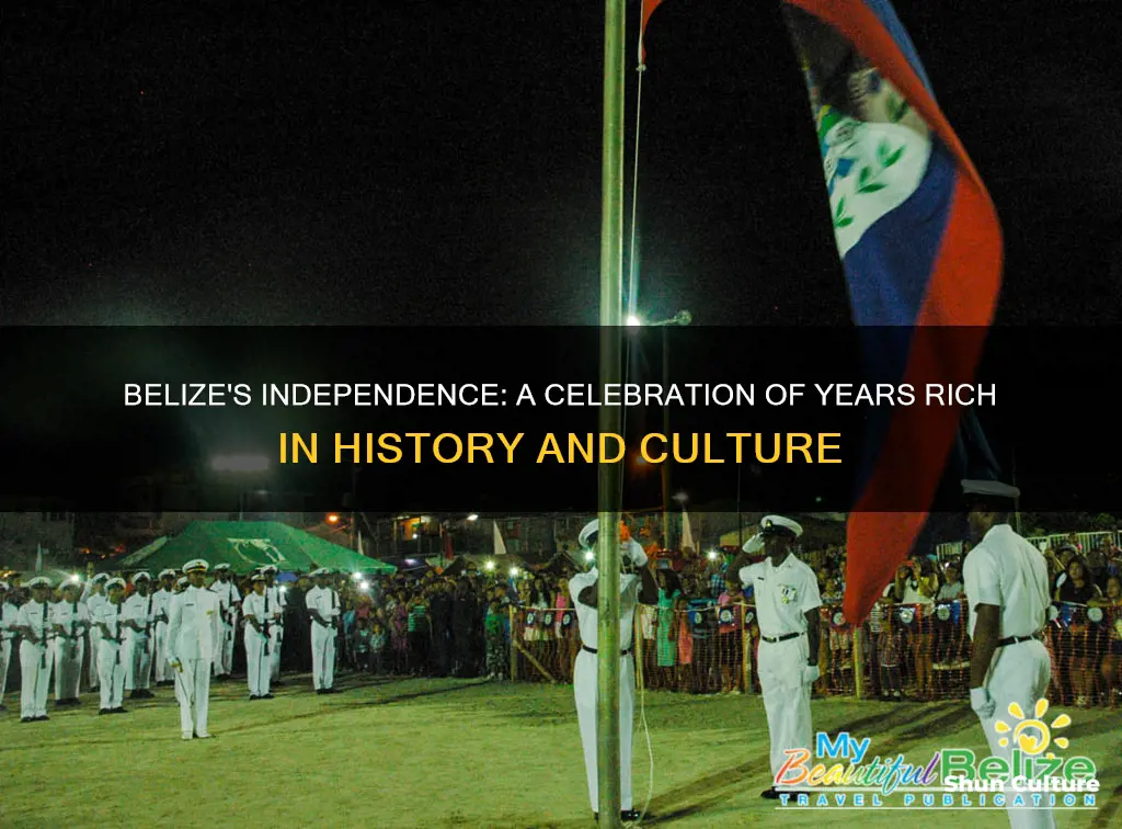 how many years of independence is belize celebrating