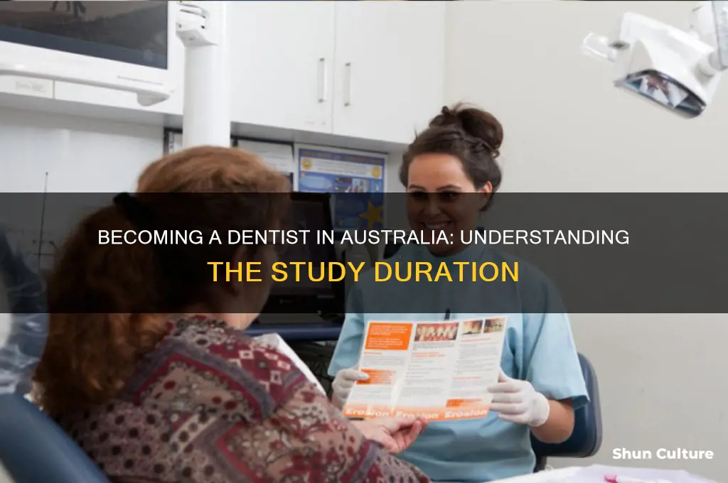 how many years study to be a dentist in australia