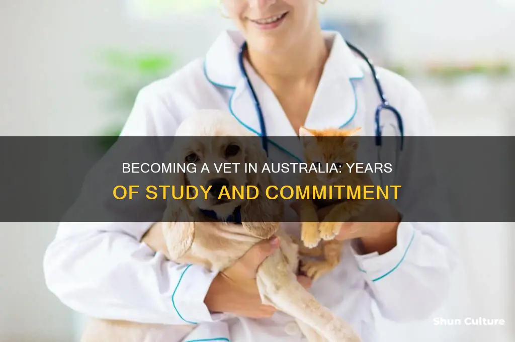 how many years study to be a vet in australia