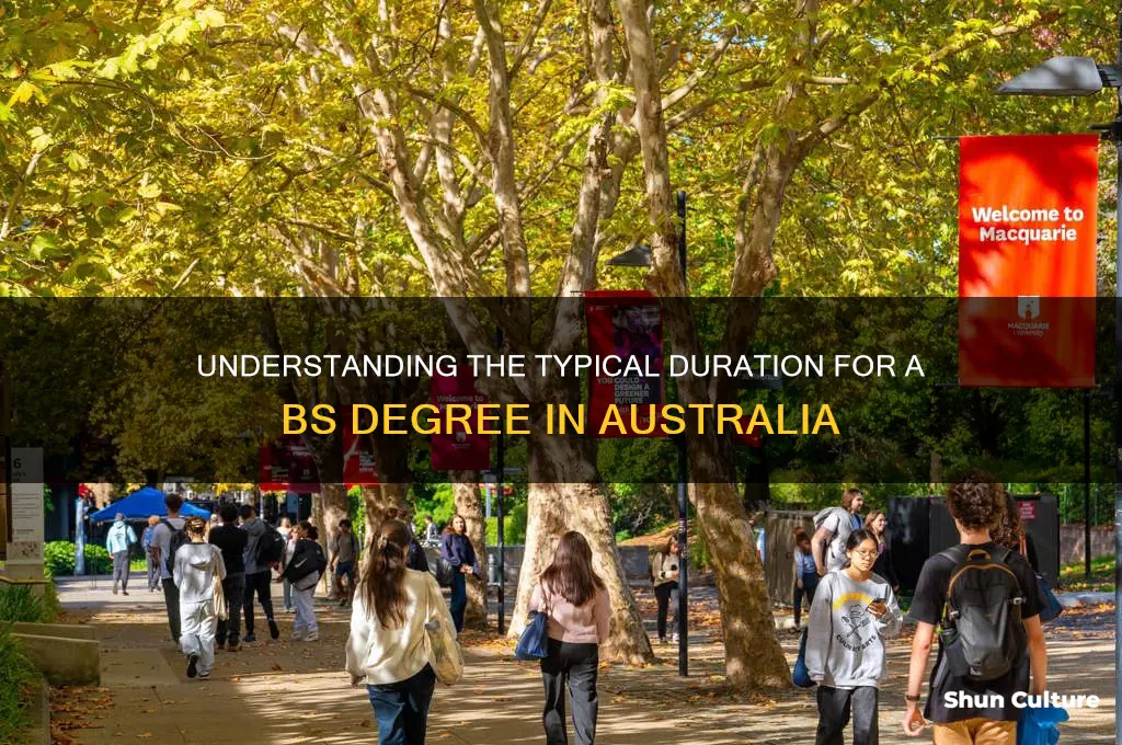 how many years to graduate with bs degree in australia