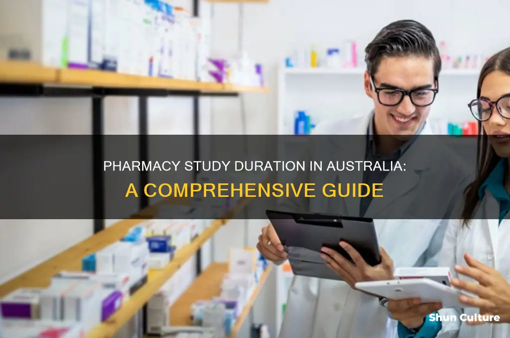 how many years to study pharmacy in australia
