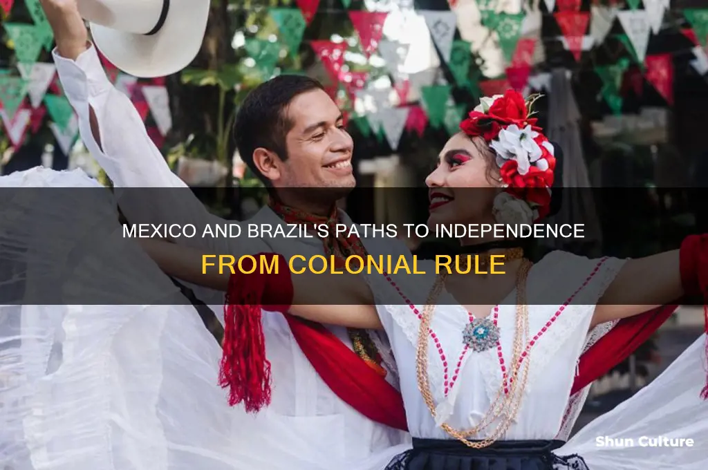 how mexico became independent and brazil independent of portuga