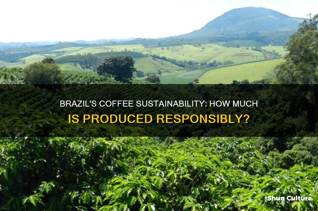 how muc of brazils coffee is sustainably produced