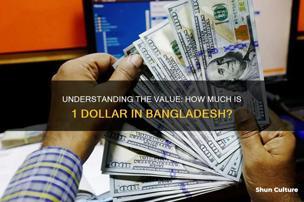 how much 1dollar in bangladesh