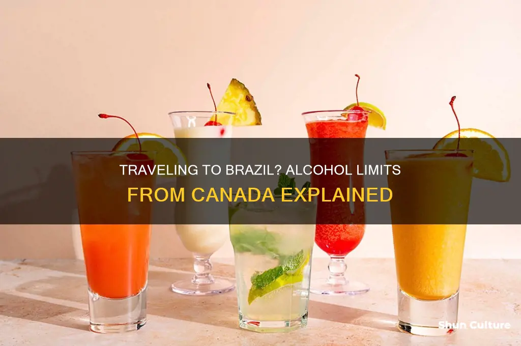 how much alcohol can I bring from canada to brazil