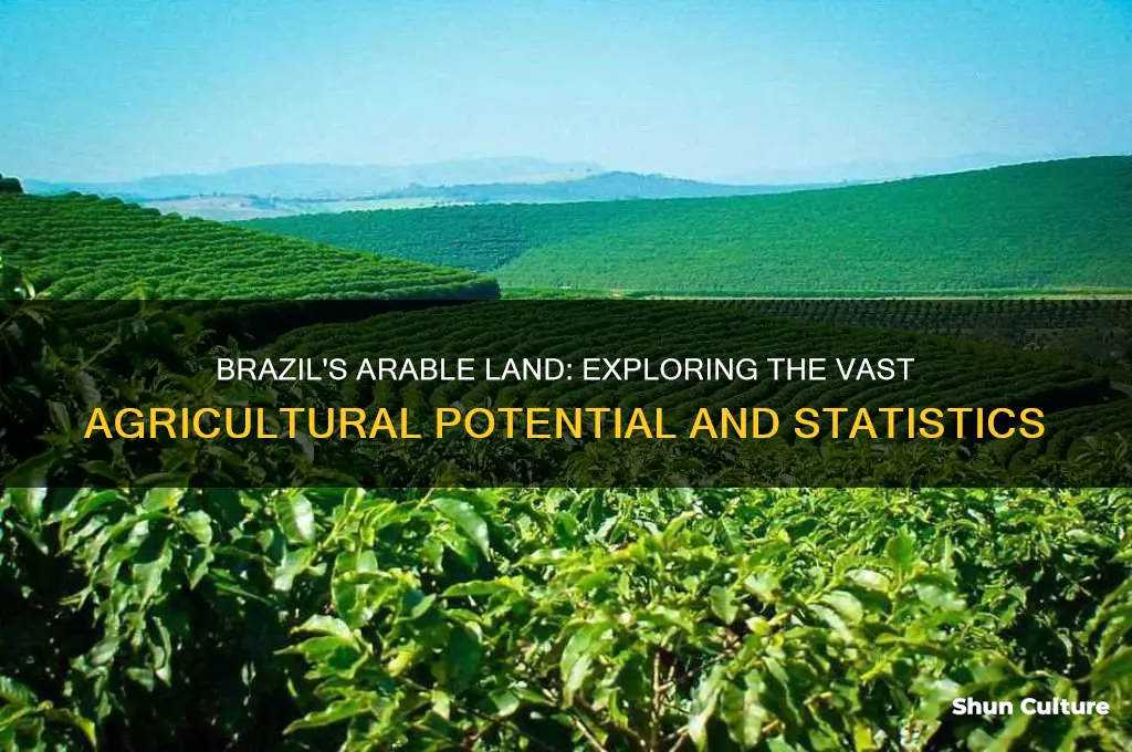 how much arable land does brazil have