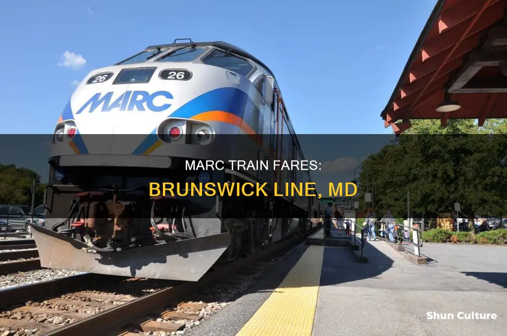 how much are marc train tickets brunswick line md