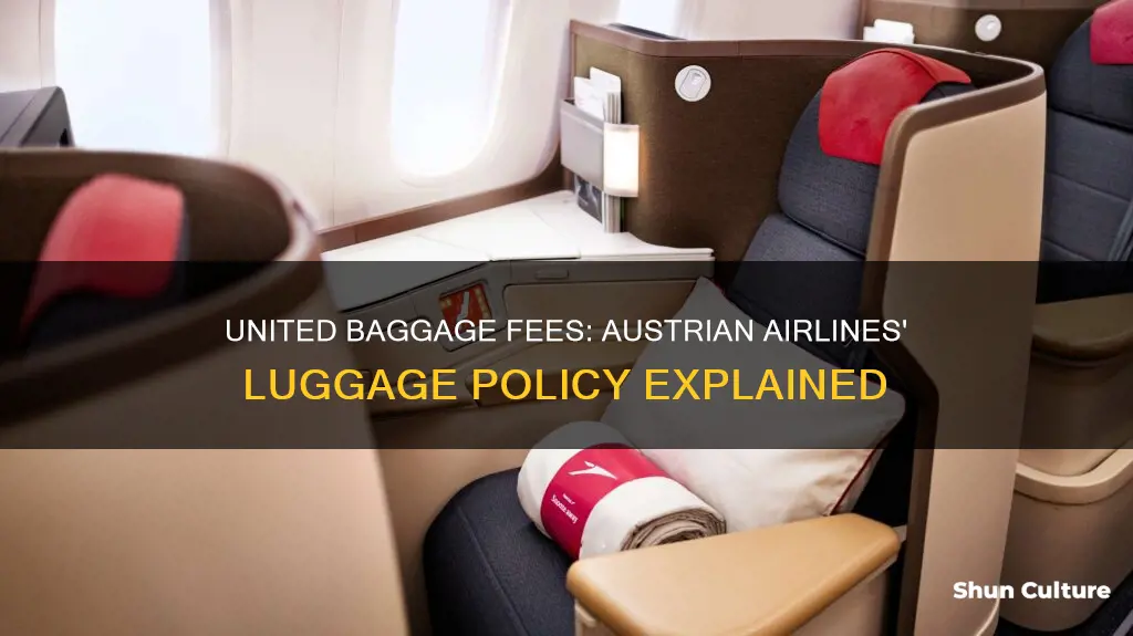 how much baggage fee for united operated by austrian airlines