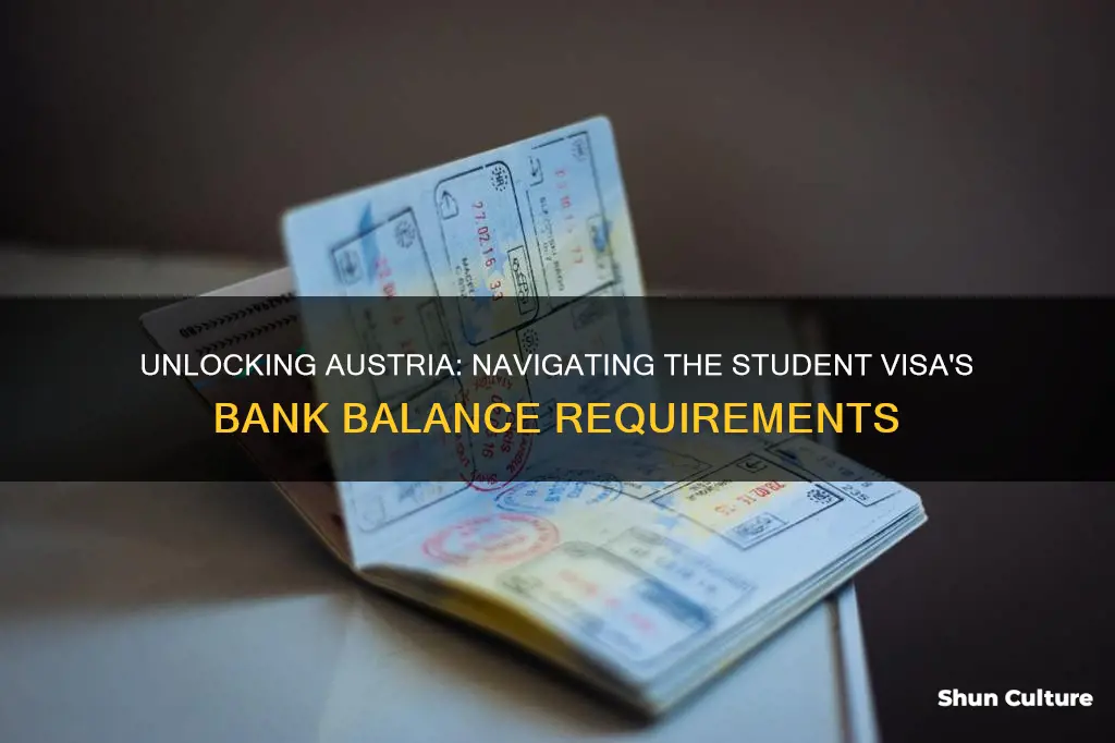 how much bank balance is required for austria student visa