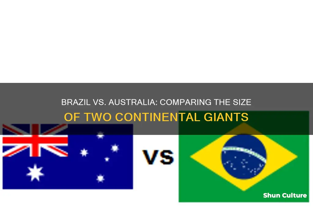 how much bigger is brazil than australia