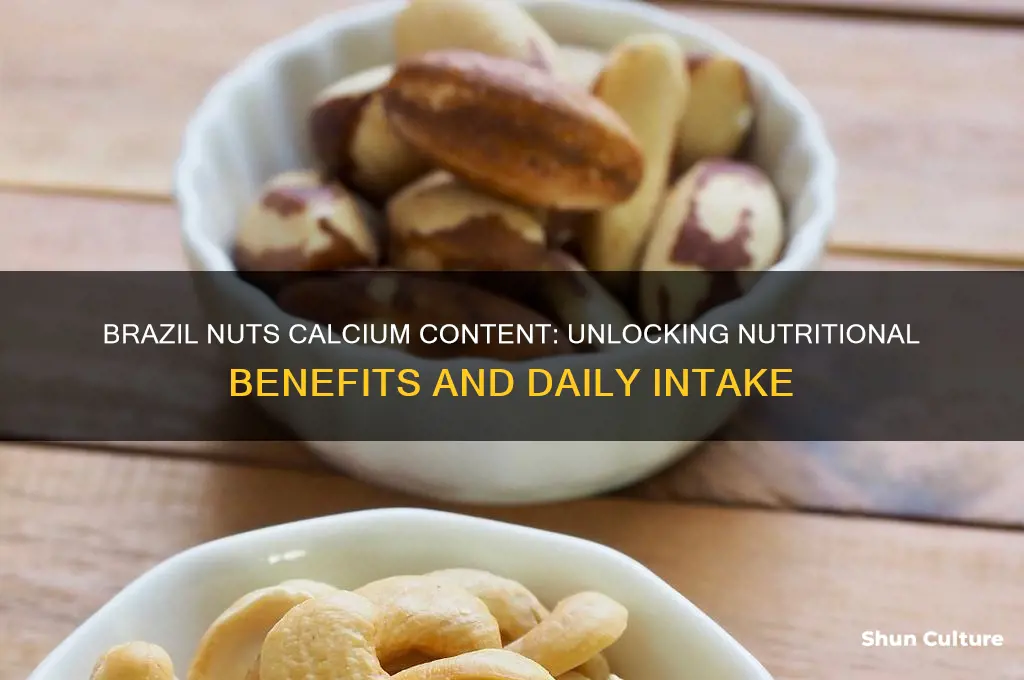 how much calcium in brazil nuts