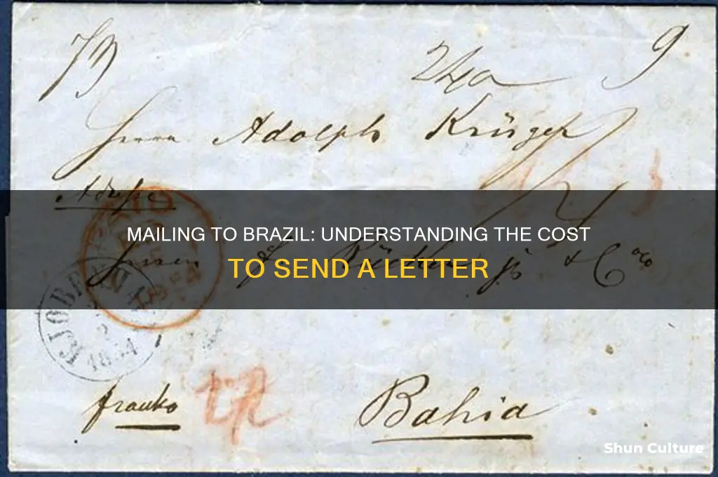 how much cost to send a letter to brazil