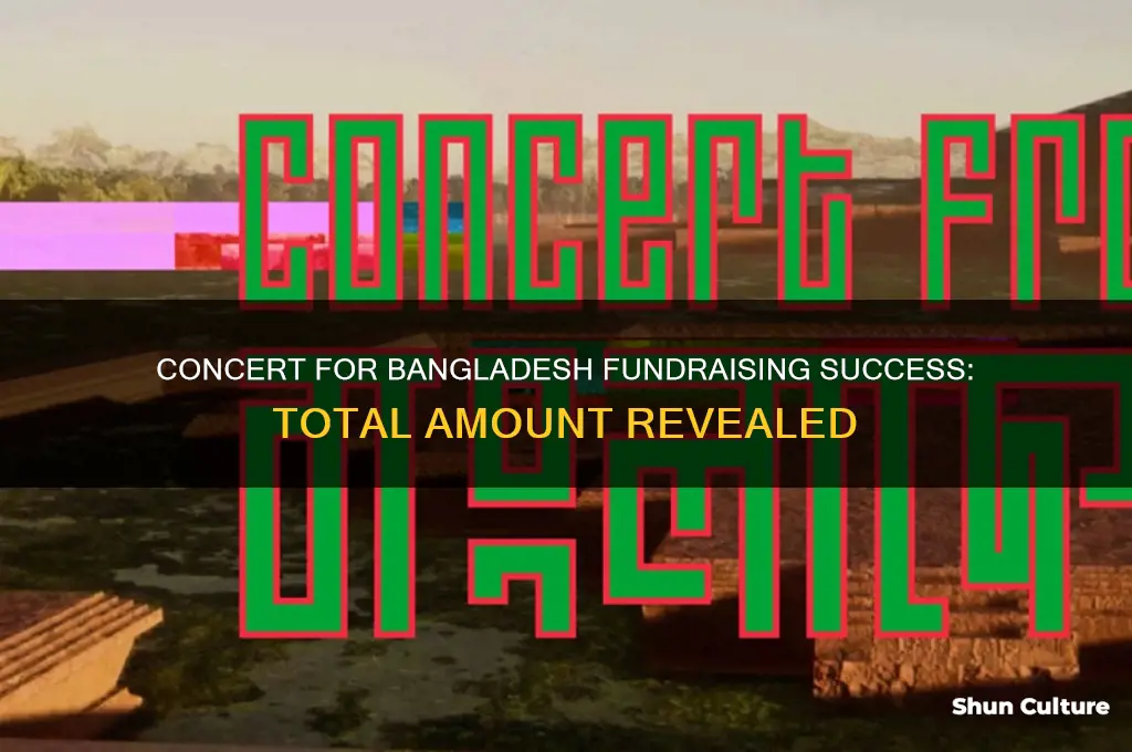 how much did the concert for bangladesh raise
