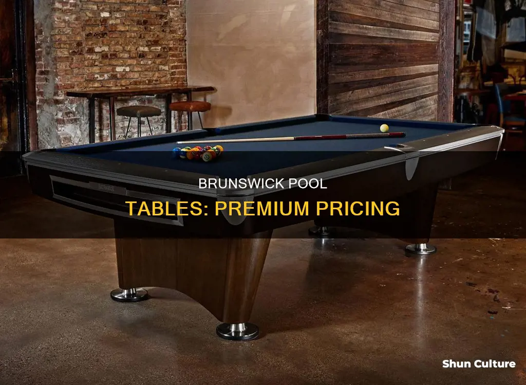 how much do brunswick pool tables cost