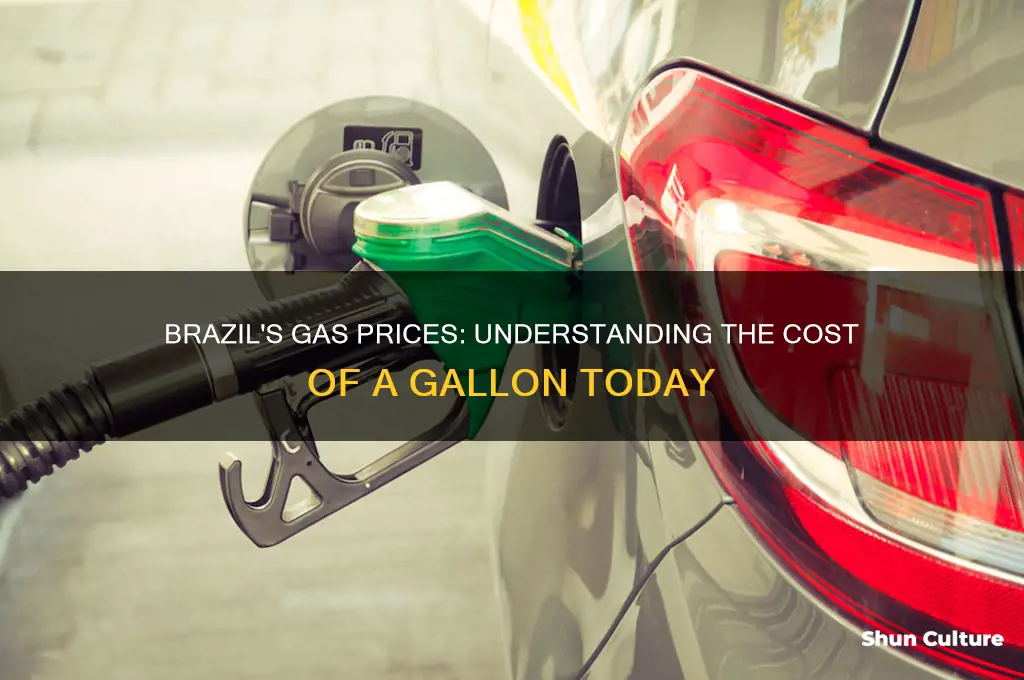 how much does a gallon of gas cost in brazil